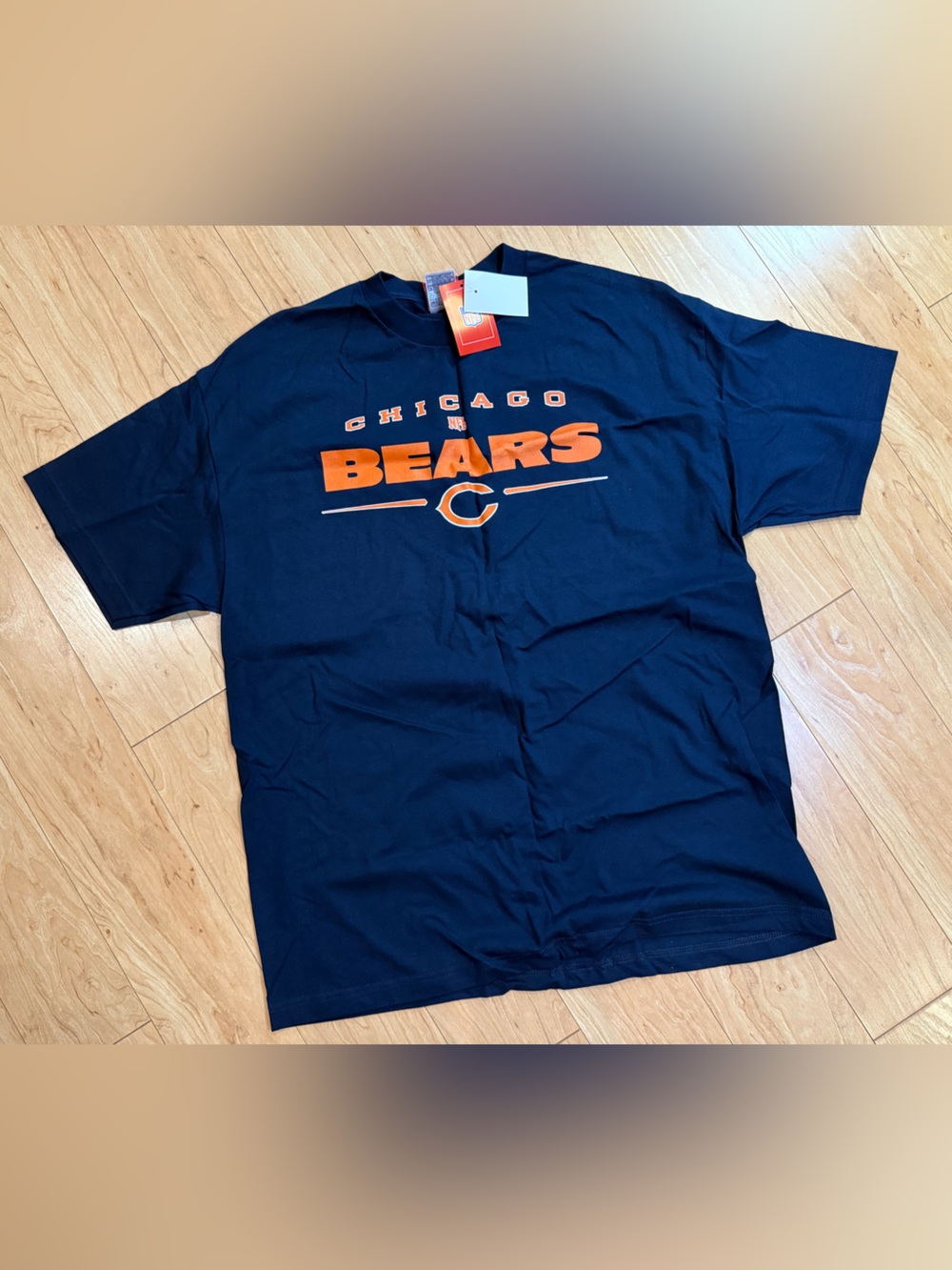 Chicago Bears NFL Men’s XL Navy Blue T-Shirt 100% Cotton NWT Football
